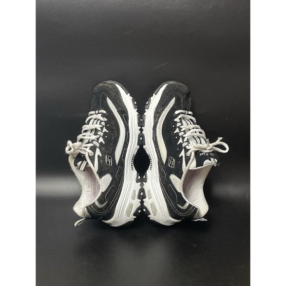 Shoes Skechers Sneakers D'Lites Biggest Fan Chunky Suede Women’s Sz 7.5 Black - Picture 6 of 7